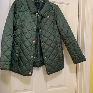 🆕Tommy Hilfiger Green Jacket with Gold Stars Girls XL-16